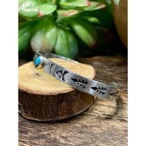 B. Shorty Kingman Turquoise & Sterling Silver Cuff Bracelet-Fashion Jewelry for Women - Product Image 4