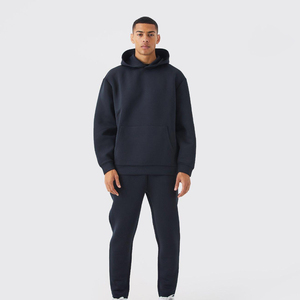 Ropa de entrenamiento deportivo personalizada, traje de jogging, conjunto de pantalones de chándal, conjunto de joggers, chándal cortavientos tejido para correr, con capucha, informal, sólido - Product Image 1