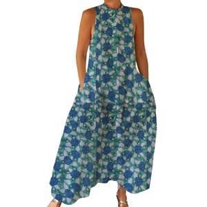 Combinaison en coton imprimée à la main avec fermeture éclair pour le printemps/été, arrivées d'automne, imprimé Bagru - Product Image 1