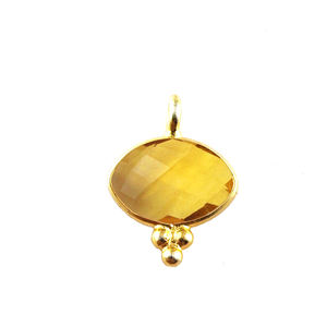 Elegante Colgante de Plata de Ley 925 con Cristal Transparente de Corte Marquesa de 6x9 mm, Acabado en Oro Vermeil de Alta Calidad, Certificado por Terceros - Product Image 5