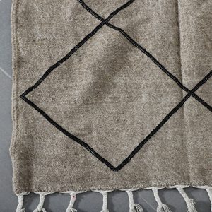 Classique marocain Beni Ourain Kilim laine tapis tissé écologique moderne abstrait Design diamant treillis Rectangle salon plat - Product Image 5