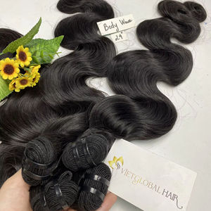 Extensiones de cabello humano virgen 100% Natural Black Body Wave Trama doble Paquetes de productos de cabello de alta calidad - Product Image 1