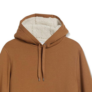 Venta al por mayor de sudaderas con capucha personalizadas de los hombres de color sólido High Street sudaderas con capucha de alta calidad de la moda de impresión del logotipo de los hombres - Product Image 5