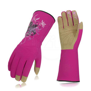 Gants de jardinage en cuir de couleur unie fabriqués au Pakistan, service OEM, imperméables, antidérapants, faible MOQ - Product Image 1