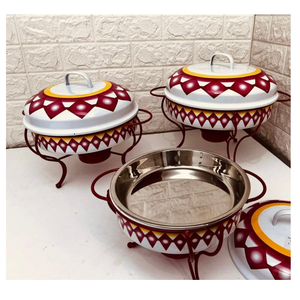Luxury Metal Chafing Dish Hand Painted <b>Custom</b> Made Design Wholesale and Suppliers - Product Image 4