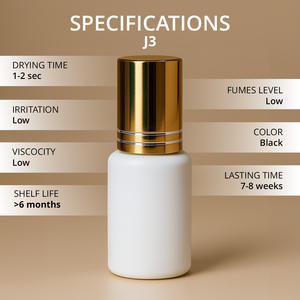 Colle professionnelle pour extensions de cils sous marque privée, séchage rapide 1-2 secondes, emballage personnalisé, vente en gros, pack premium (2ml 5ml 7ml 10ml) - Product Image 2