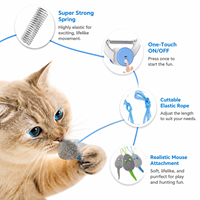 Jouet interactif pour chat à fixer à la porte, souris rebondissante automatique, rechargeable par USB, vente en gros