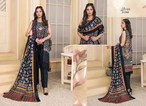 Faisalabad ชุดสูทปักลายสำหรับผู้หญิงชุดแต่งกายปากีสถานจากผ้าคอตตอน/สนามหญ้าสุดหรู - Product Image 2