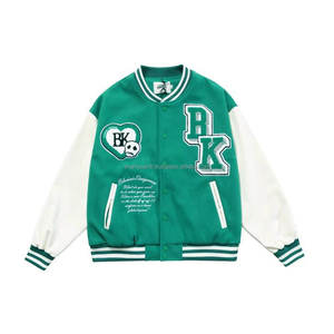 Chenille Embroidery Leather Sleeve Vintage <b>Baseball</b> <b>Bomber</b> Letterman Versity <b>Jacket</b> for Men - Product Image 5