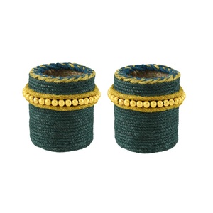 Support à stylos en jute fait à la main, organisateur de bureau écologique - Product Image 1