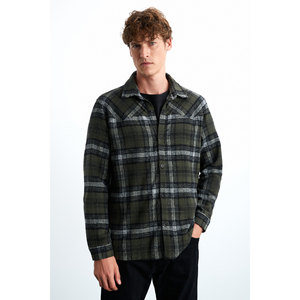 GRIMELANGE Alleni Men's Cotton <b>Shirt</b> Collar Relaxed Flannel <b>Shirt</b> - Product Image 5