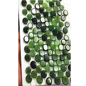 Serpentina Natural de Alta Calidad, 351 Piezas, 14x10mm, 16x12mm, 20x16mm, Facetas Ovaladas y Rectangulares, 2945 Quilates, Color Verde Iroc, US$236 - Product Image 1