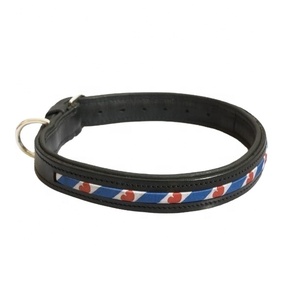 ปลอกคอสุนัขบุนวมหนังแท้คุณภาพสูงมาใหม่พร้อมท่อส่งฟรีผู้ผลิตซาวันส่งออก - Product Image 1