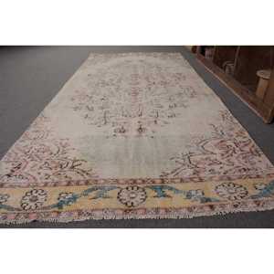 พรมขนแกะสีเบจสไตล์วินเทจขนาด4.3x9.3ฟุตงานแฮนด์เมดพื้นที่ขนาดใหญ่งานเย็บปะติดพื้นผิวแบบนามธรรมสำหรับใช้ในห้องโถง - Product Image 2