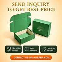 Boîte cadeau en carton ondulé personnalisée, vert naturel, avec logo, emballage mat en gros pour les textiles de maison pour bébés
