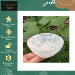 ชามคริสตัลบำบัดแบบซีลีไนต์ทำมือวัสดุขัดเงาเป็นมิตรต่อสิ่งแวดล้อมของตกแต่งบ้าน - Product Image 4