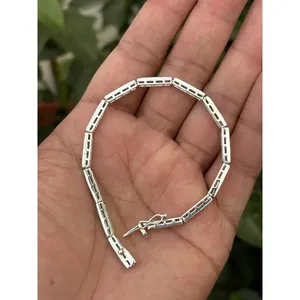 925 Silver Fashion Tennis <b>Bracelet</b> with Pink Sapphire Elegant and Stylish Jewelry Accessory - Product Image 3