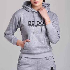 Logo personnalisé poids lourd 100% coton couleur unie pull survêtement ensemble unisexe plaine sweat à capuche jogger pour les femmes - Product Image 4
