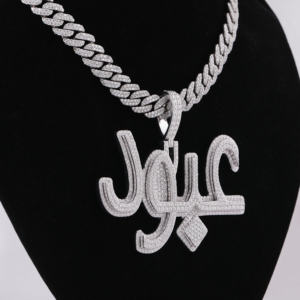 Lujoso Moissanite Diamond 925 Colgante personalizado de plata esterlina Iced Hip-Hop Style Custom Letter Body Jewelry para fiestas Regalos - Product Image 3