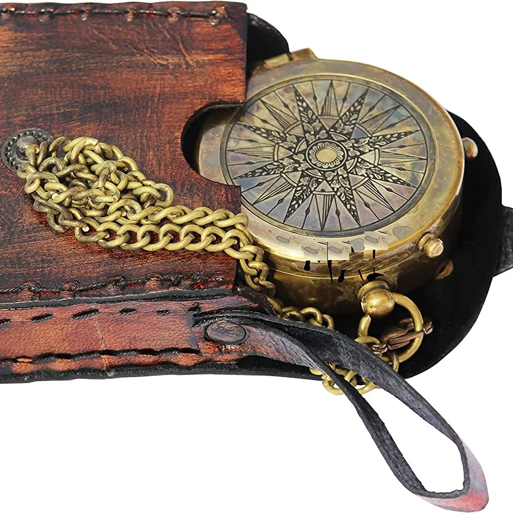 Calvin Handicraft Pocket Compass for Hiking Survival Instrument Antique So You Can Always Find Your Way Back Home CHCOM52