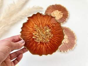 จานรองแก้วเรซินที่ทนทานพร้อมฐานกันลื่น - Product Image 4