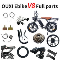 Vélo électrique Fat E Bike à double batterie Ouxi V8, moteur 500 watts (c80), contrôleur 48v V8-2, moyeu 750w, pneu 250w, Ouxi-v8-fatbike, câbles de roue arrière