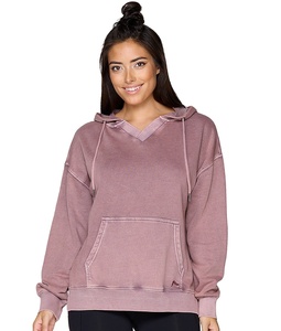 เสื้อฮู้ดผ้าฟลีซโอเวอร์ไซส์ของผู้หญิงเสื้อฮู้ดของผู้หญิงเสื้อฮู้ดปล่อยว่างระบายอากาศได้ดีสไตล์วินเทจ500gsm พรีเมี่ยม - Product Image 1