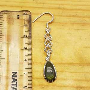 High-Grade 925 <b>Silver</b> <b>Drop</b> <b>Earrings</b> Natural Beautiful Labradorite with Jali Work Wedding Occasion Wholesale Gift Item - Product Image 2