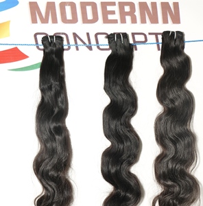 Venta al por mayor Virgen Templo Indio Extensiones de Cabello Remy Sin Procesar Natural Negro Bodywave Bundle Raw Sin Procesar Cabello Humano - Product Image 4