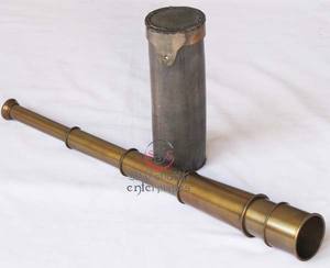 Télescope en laiton marin décoratif à retrait unique pour la randonnée, le voyage et le camping, cadeau de collection - Product Image 5