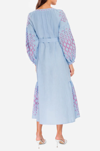 2025 personalizado al por mayor nuevo exclusivo bordado Floral popular étnico ucraniano mangas largas globo étnico Ucrania vestidos - Product Image 4