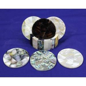 ที่รองแก้วฝังกระดูกถาดรองแก้วฝังมุกแผ่นรองแก้วสำหรับดื่ม - Product Image 4