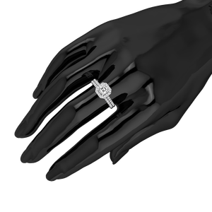 Anillo de Bodas de Lujo para Mujer, Oro Sólido de 9K, Oro Amarillo y Blanco, Corte Asscher, 1 Quilate, Color EF, Diamante Cultivado en Laboratorio, Certificado IGI - Product Image 3