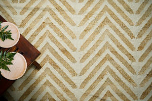 Tapis d'extérieur moderne en jute écoresponsable, tissé à la main, lavable, moelleux, à motif floral et au savoir-faire intemporel - Product Image 5