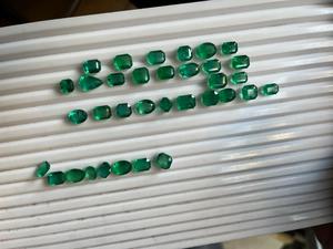 พลอยแซมเบียธรรมชาติมรกตหลวมอัญมณีขัดเจียระไนทรงไข่มรกตตัดสำหรับการทำเครื่องประดับและการรักษาคริสตัลใช้ - Product Image 4