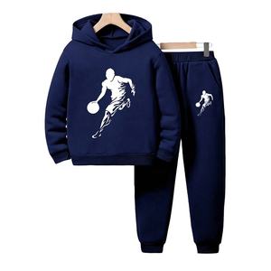 ชุดกีฬาฤดูหนาวของผู้ชาย2ชิ้นเสื้อฮู้ดและกางเกงวิ่งพร้อมป้ายฉลากส่วนตัวเป็นมิตรกับสิ่งแวดล้อม - Product Image 1