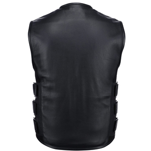 Chaleco de cuero para motorista para hombre, ropa personalizada con logotipo de club, gran oferta - Product Image 2