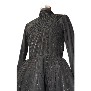 ชุดราตรีลูกปัดดีไซเนอร์ แขนยาวเต็มตัว ชุดออกงานหรูหราสำหรับผู้หญิง เหมาะสำหรับงานพรมแดง - Product Image 4