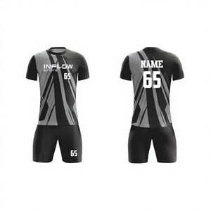 Camiseta de Fútbol de Club, 100% Poliéster, Transpirable, de Secado Rápido para Invierno, Personalizable con Logotipo Frontal, Conjunto de Uniforme de Equipo - Product Image 1