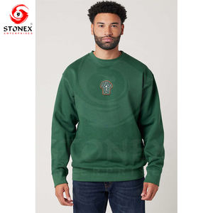 Forro polar de poliéster de alta calidad con diseño 3D bordado con logotipo personalizado para hombre, ropa informal de talla grande, estilo suelto de invierno - Product Image 3