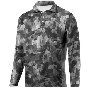 Polos de pesca personalizados de manga larga UPF 50 protección UV secado rápido transpirable impermeable Unisex - Product Image 3