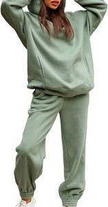 2025 alta calidad top Trending mujeres Jogger traje de chándal Sudadera con capucha de manga larga - Product Image 5