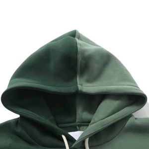 Sweat à capuche homme tendance automne-hiver, personnalisé, décontracté, léger, en polaire unie bicolore, mélange polyester/coton, teint uni - Product Image 3