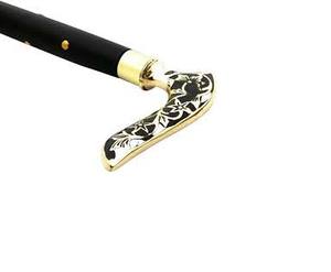 Bastón de latón con mango, bastón de madera, bastón decorativo de madera, uso diario para hombres y mujeres - Product Image 2