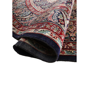 Tapis en laine noué à la main Aalam Blue Pae-5756 9x12 rectangulaire à motif médaillon pour la décoration de la maison, du salon ou de l'couloir - Product Image 2