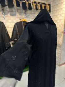 Travail à la main des femmes élégantes et modestes brodées à la main avec des Zardozi Abayas robes traditionnelles formelles de Dubaï tissu respirant - Product Image 3