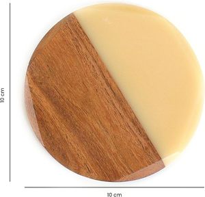 Beast Coaster Set Wood <b>Epoxy</b> Dining <b>Table</b> Mat Woven Jute Family Gatherings Weddings Christmas Decorations Special Occasions - Product Image 2