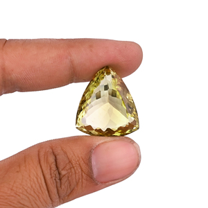 Cuarzo Limón Natural, Corte Trillón de 24x21 mm, 30.60 Quilates, Piedra Preciosa Suelta, Calidad AA, Gemas Ishu para Joyería, 1 Pieza - Product Image 4