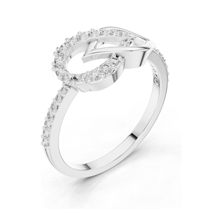Bague élégante pour femme avec diamant de laboratoire Infinity, 0,251 CT, clarté VVS-VS EF, or 18 carats, 14 carats, 10 carats et argent 925, rose, jaune - Product Image 5