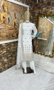 งานปัก duppata kurta และด้านล่างสำหรับงานปาร์ตี้ - Product Image 5